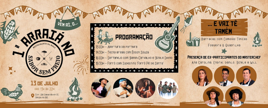 Arraial Sabor sem Freio em Gonçalves - Perto do LUTS Chalés