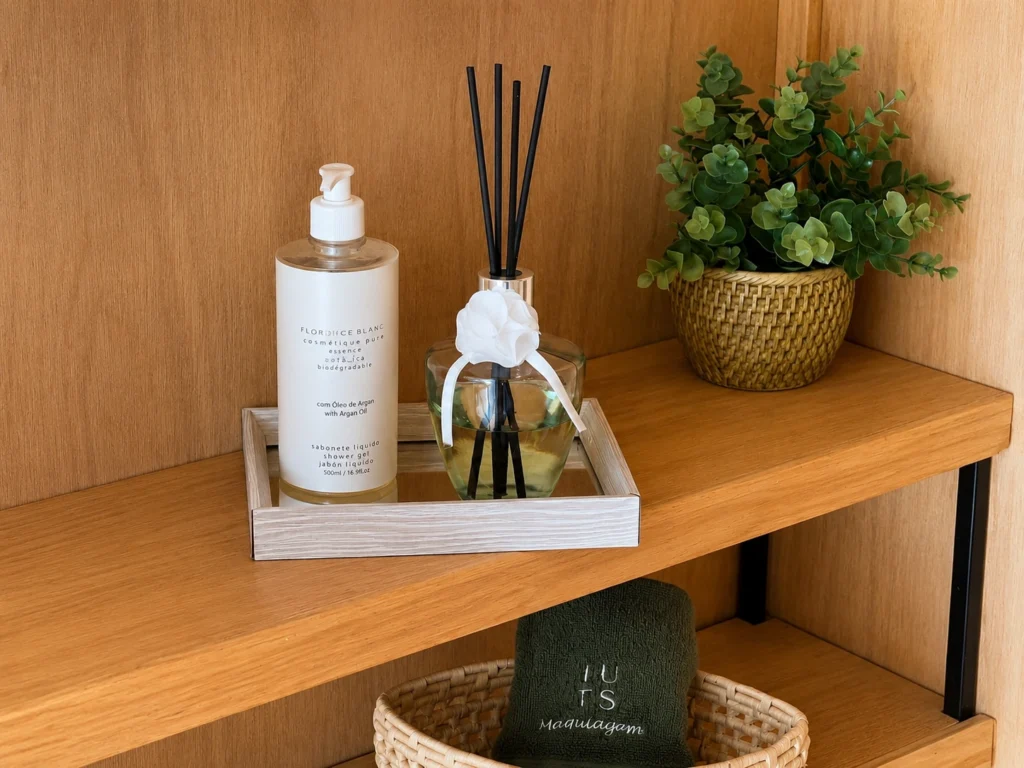 Amenities Florence Blanc das cabans do Luts Chalés